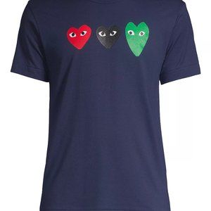 Comme des Garçons PLAY  Triple Heart Tee Size Large